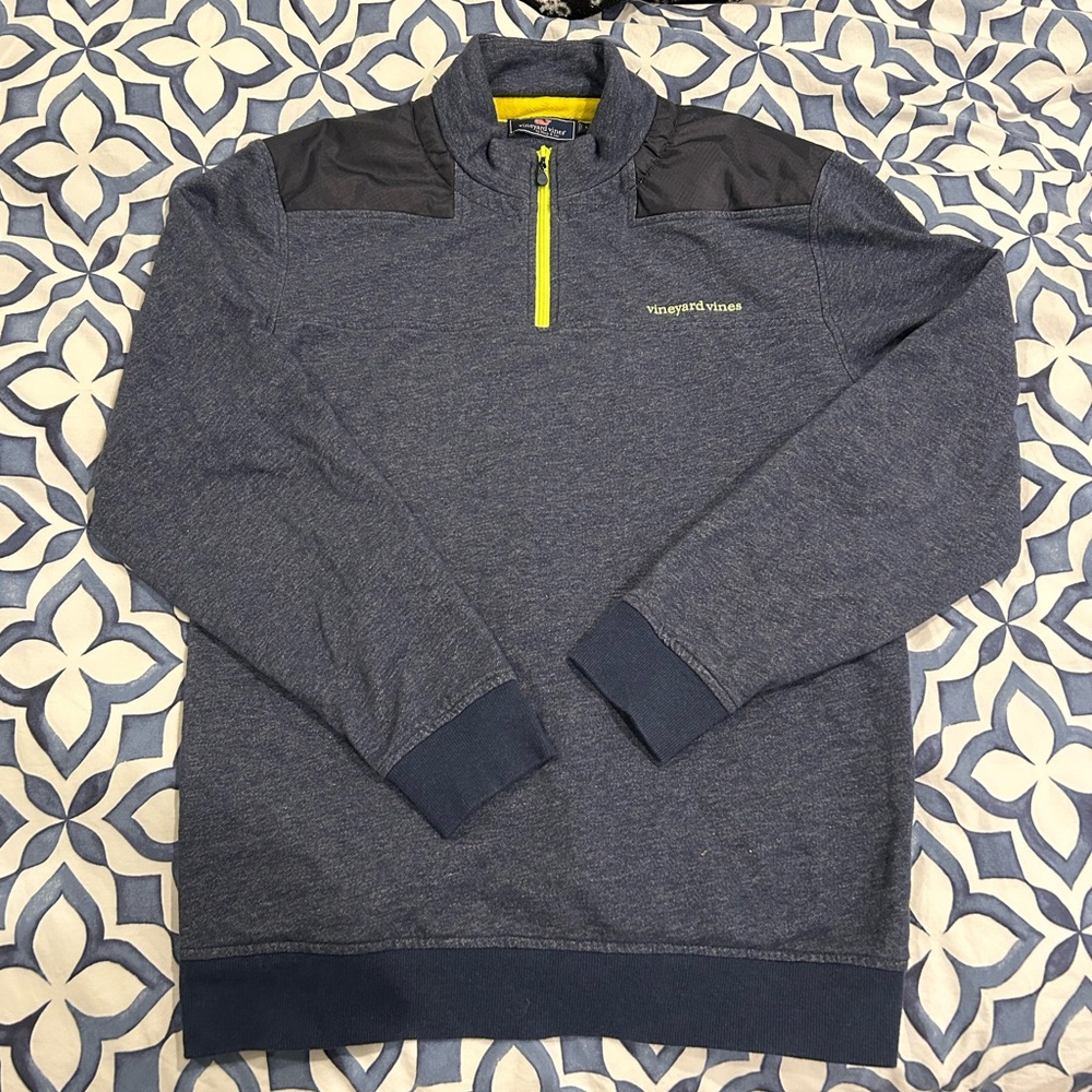Vineyard Vines Navy Blue & Neon Pullover